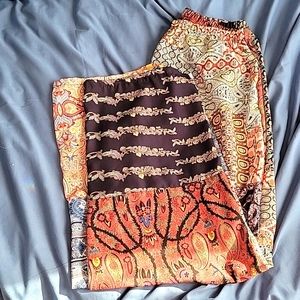 Bohemian Multicolor Paisley Women's Pants